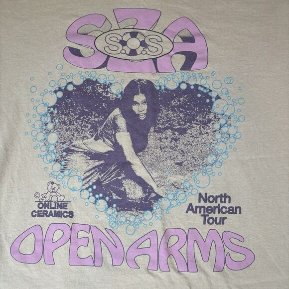 Online Ceramics SZA SOS Concert Tour Shirt Size XL Diving Board Ocean Streetwear - Picture 5 of 9